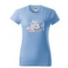 svetle-modre-levne-bavlnene-damske-tricko-kote-kvetiny