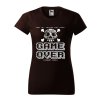 cokoladove-hnede-damske-levne-bavlnene-tricko-konec-hry-game-over