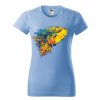 svetle-modre-damske-levne-bavlnene-tricko-zluty-papousek
