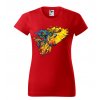 cervene-damske-levne-bavlnene-tricko-zluty-papousek