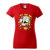 cervene-damske-levne-bavlnene-tricko-ksicht-Bart-Simpson