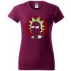 vinove-bordo-damske-levne-bavlnene-tricko-rick-morty