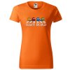 pomerancove-oranzove-damske-levne-bavlnene-tricko-pacman-Beatles