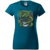 petrolejove-damske-levne-bavlnene-tricko-drak-lebka
