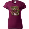 vinove-burgundy-damske-levne-bavlnene-tricko-drak-lebka