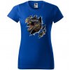kralovsky-modre-damske-levne-bavlnene-tricko-trhajici-t-rex