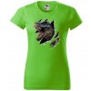 limetkove-zelene-damske-levne-bavlnene-tricko-trhajici-t-rex