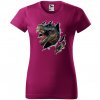 malinove-damske-levne-bavlnene-tricko-trhajici-t-rex