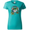 smaragdove-damske-tricko-DJ-zaba-sluchatka