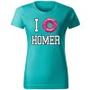 smaragdove-damske-bavlnene-tricko-donut-Homer-Simpsons
