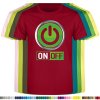 kanarsky-cervene-levne-bavlnene-tricko-vypinac-ON/OFF