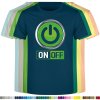 petrolejove-levne-bavlnene-tricko-vypinac-ON/OFF