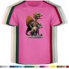 fuchsiove-ruzove-levne-bavlnene-tricko-dilophosaurus-dino