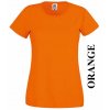 dámské, tričko, jednobarevné, bavlněné, oranžové