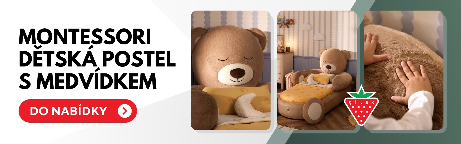 Montessori dětská postel s medvídkem