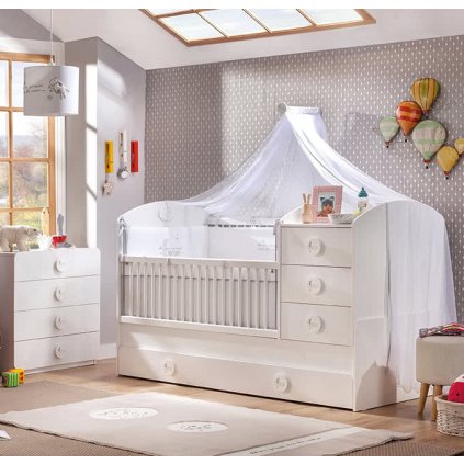 Dětská postýlka rostoucí Baby Cotton SET