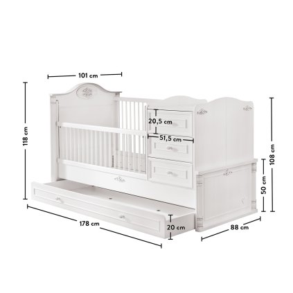 Dětská rostoucí postýlka Romantic Baby
