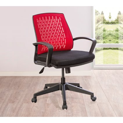 Studentská židle na kolečkách Comfort červená