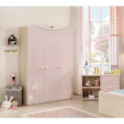 Dětská skříň pro miminko třídveřová Baby Girl