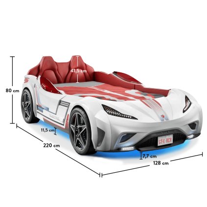 Dětská postel auto 100x190 cm GTS bílá
