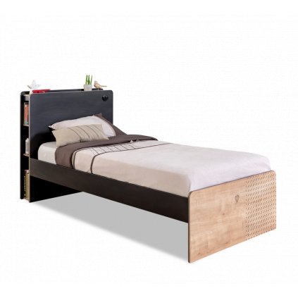 Studentská postel 100x200 cm Black