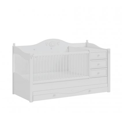 rostouci postylka s prebalovacim pultem rustic white baby 20.72.1016.00