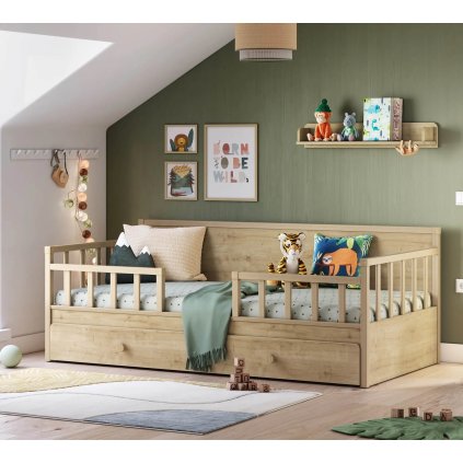 detska postel s suplikem mocha