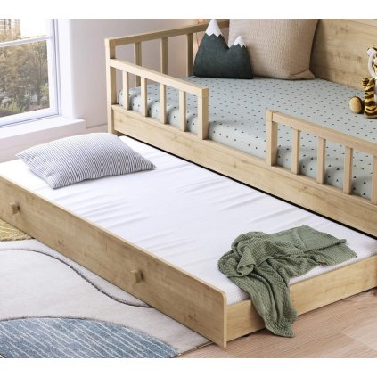 postel s pristylkou mocha