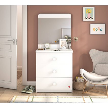 komoda se zrcadlem varia white