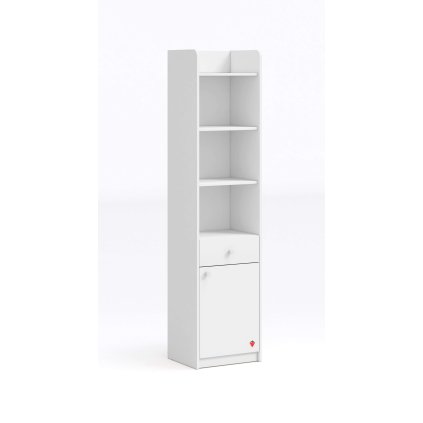 detska knihovna s dvirky varia white