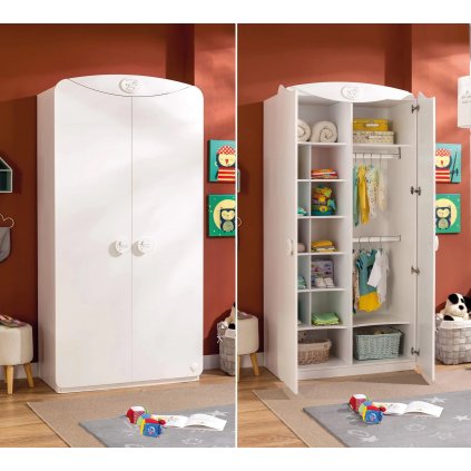 Dětská skříň dvoudveřová Baby Cotton