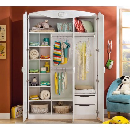 Dětská skříň třídveřová Baby Cotton