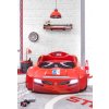 Dětská postel auto 90x195 cm BiTurbo červená