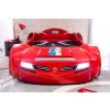 Dětská postel auto 90x195 cm BiTurbo červená