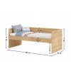 postel 90x200 spodni mocha rozmery
