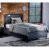postel s uloznym prostorem a calounenym celem 120x200 dark metal
