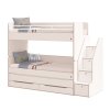 patrova postel pro tri deti se supliky se schody studio white