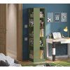 knihovna rohova zelena locker