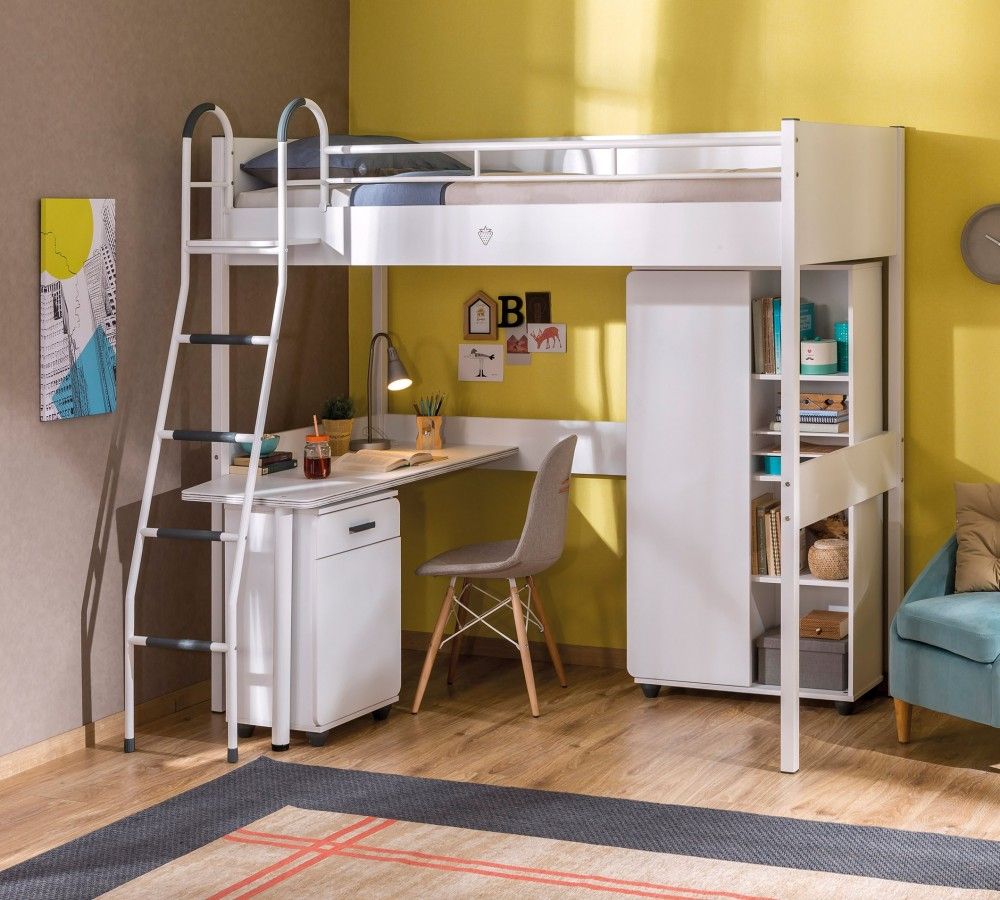 Študentský nábytok v bielej