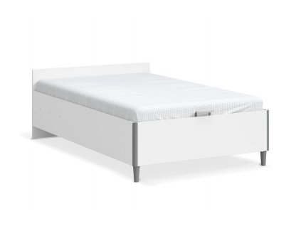 postel 120x200cm s uloznym prostorem white