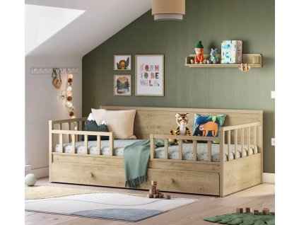 detska postel s suplikem mocha