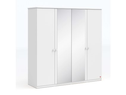 ctyrdverova satni skrin se zrcadlem varia white