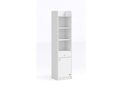 detska knihovna s dvirky varia white