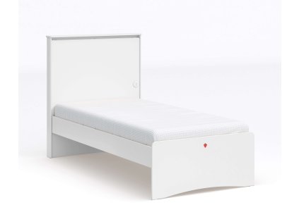 bila postel s celem 100x200 varia white (1)