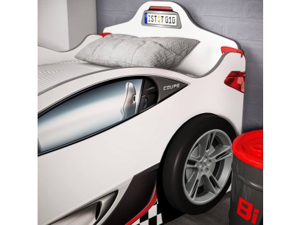 Detská posteľ auto 90x190 cm Coupe Friend biela