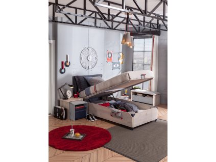 Posteľ s úložným priestorom 100x200 cm Trio