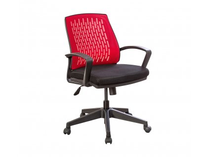 Študentská stolička na kolieskach Comfort červená