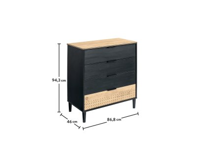 Moderná komoda Black