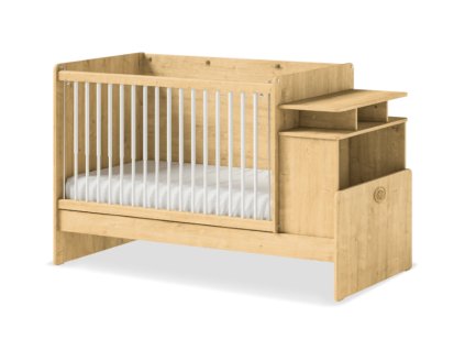 Detská rastúca postieľka Mocha Baby (70x115-70x145 cm) + matrac