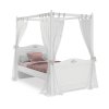 destka postel s pevnymi nebesy a baldachynem rustic white
